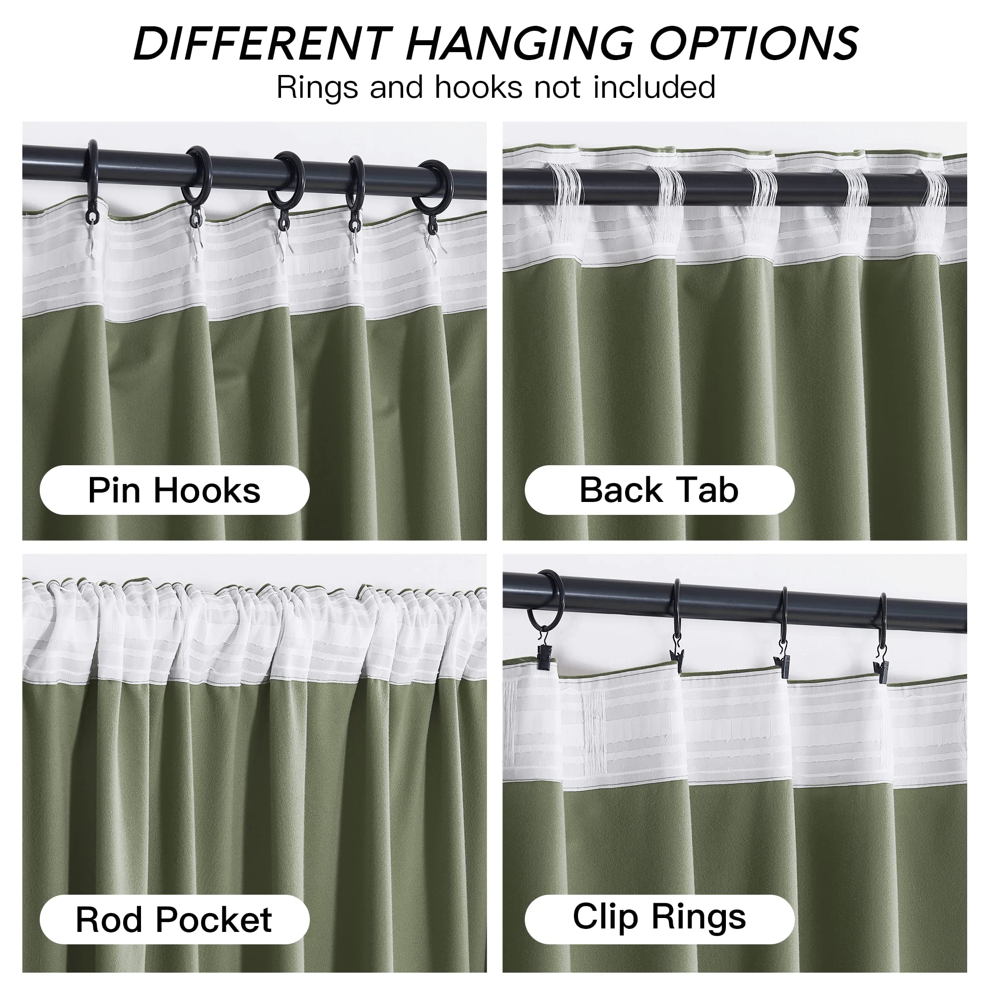RYB HOME energy-efficient velvet drapes highlighting thermal insulation benefits.