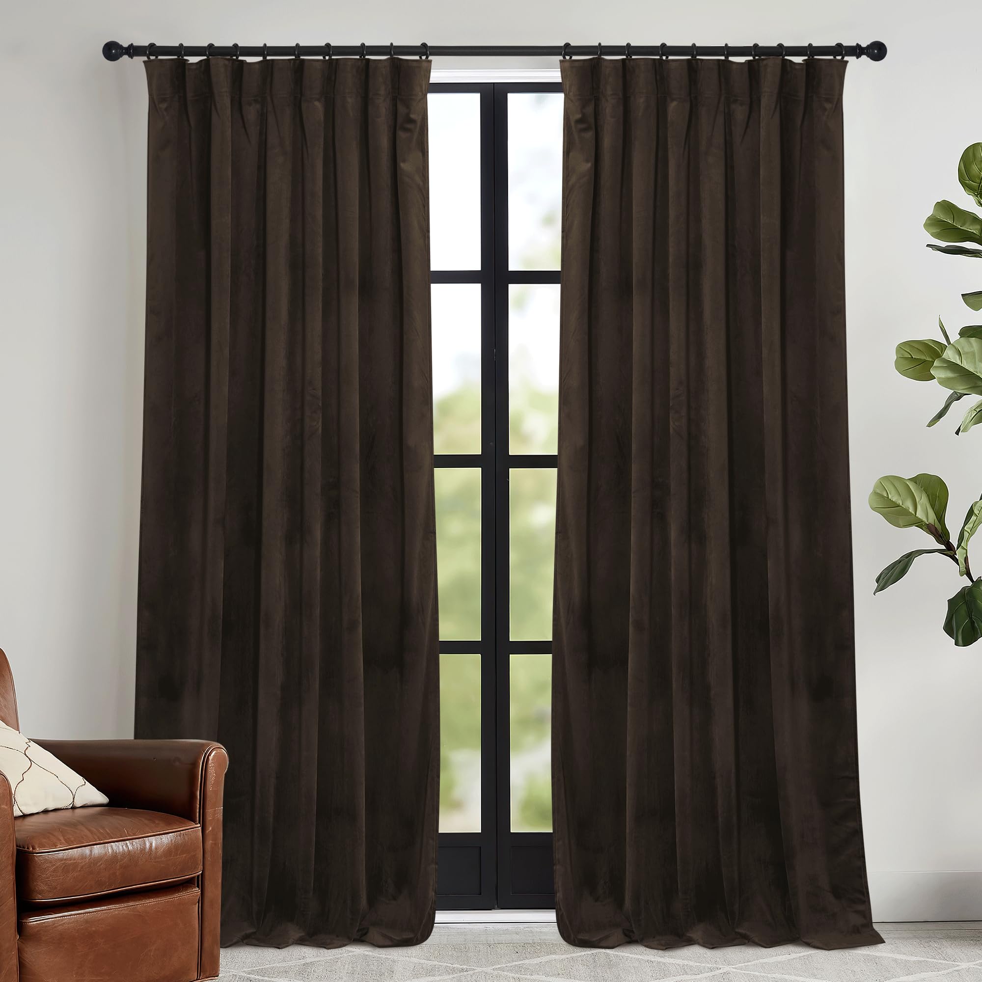 RYB HOME pleat-tape pocket curtains offer versatile hanging options.