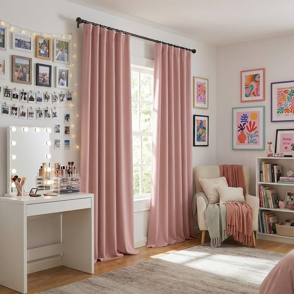 RYB HOME privacy dense fabric curtains for city apartments during the day