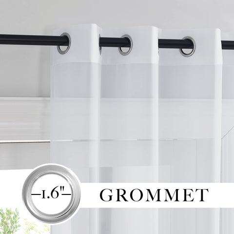 RYB HOME light-filtering sheer curtain lets natural light in while reducing glare