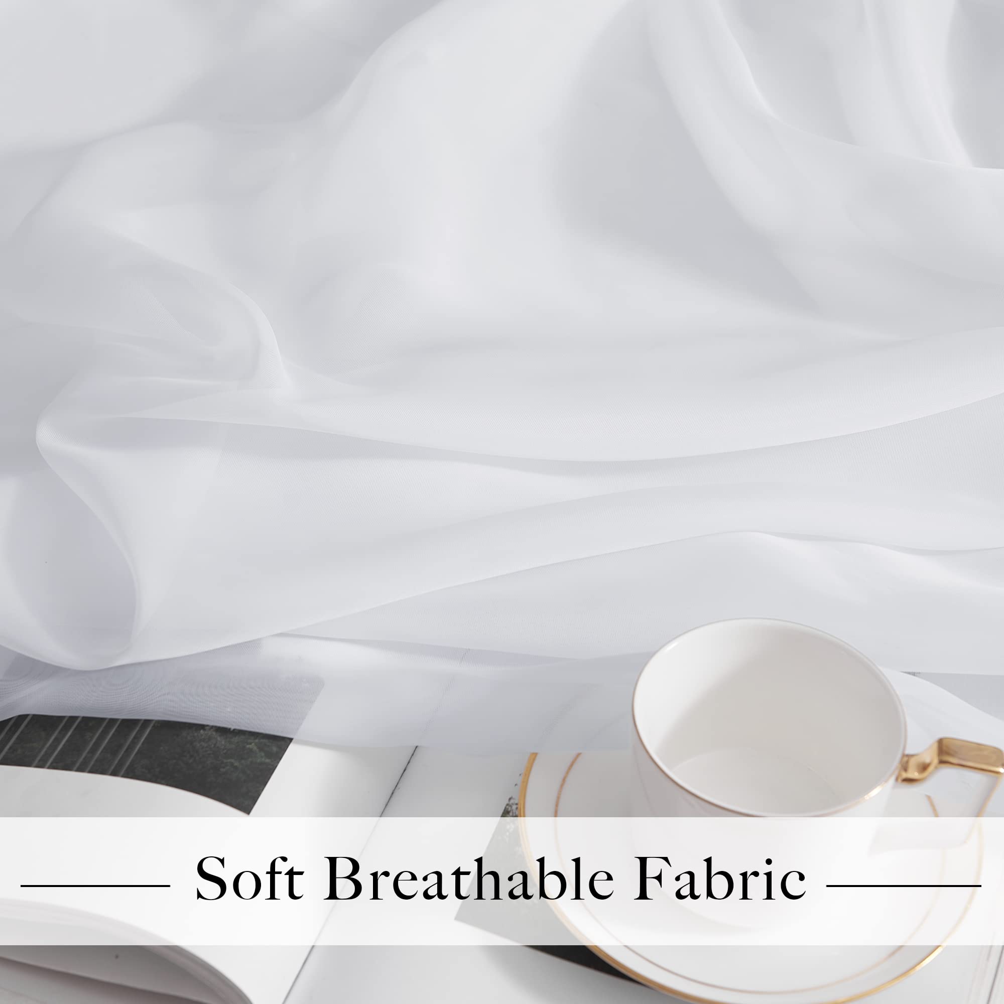 RYB HOME privacy-friendly sheer curtains soften views while maintaining airy room feel