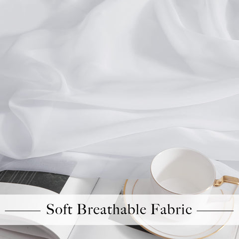 RYB HOME privacy-friendly sheer curtains soften views while maintaining airy room feel