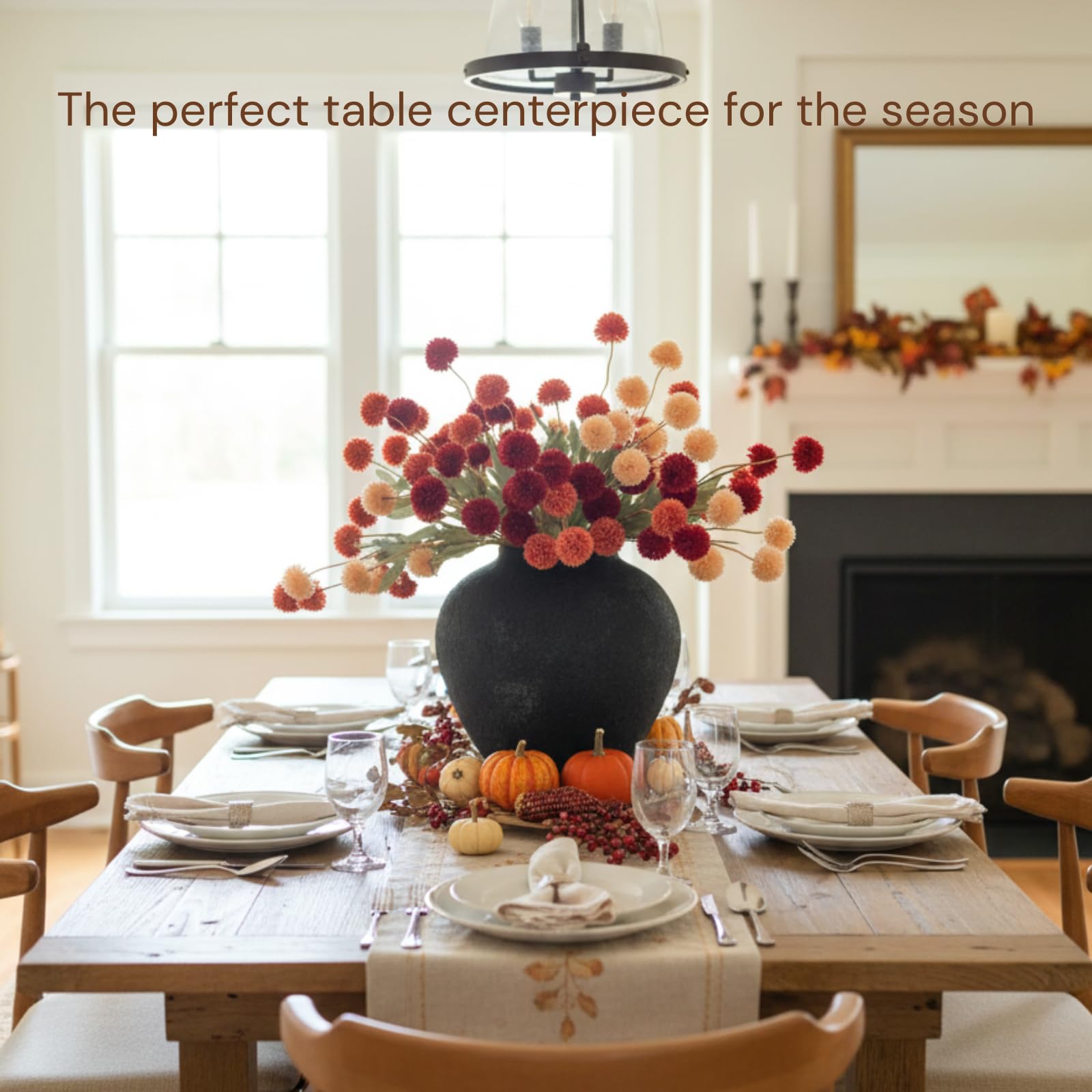 RyddeligHome Arina rustic black vase—durable metal look for farmhouse decor accents.