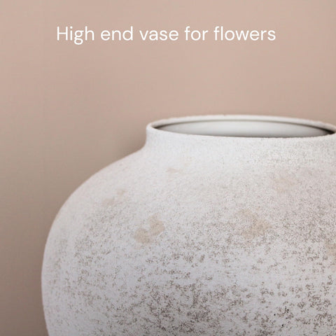 RyddeligHome Arina Vase large white accent piece for centerpieces