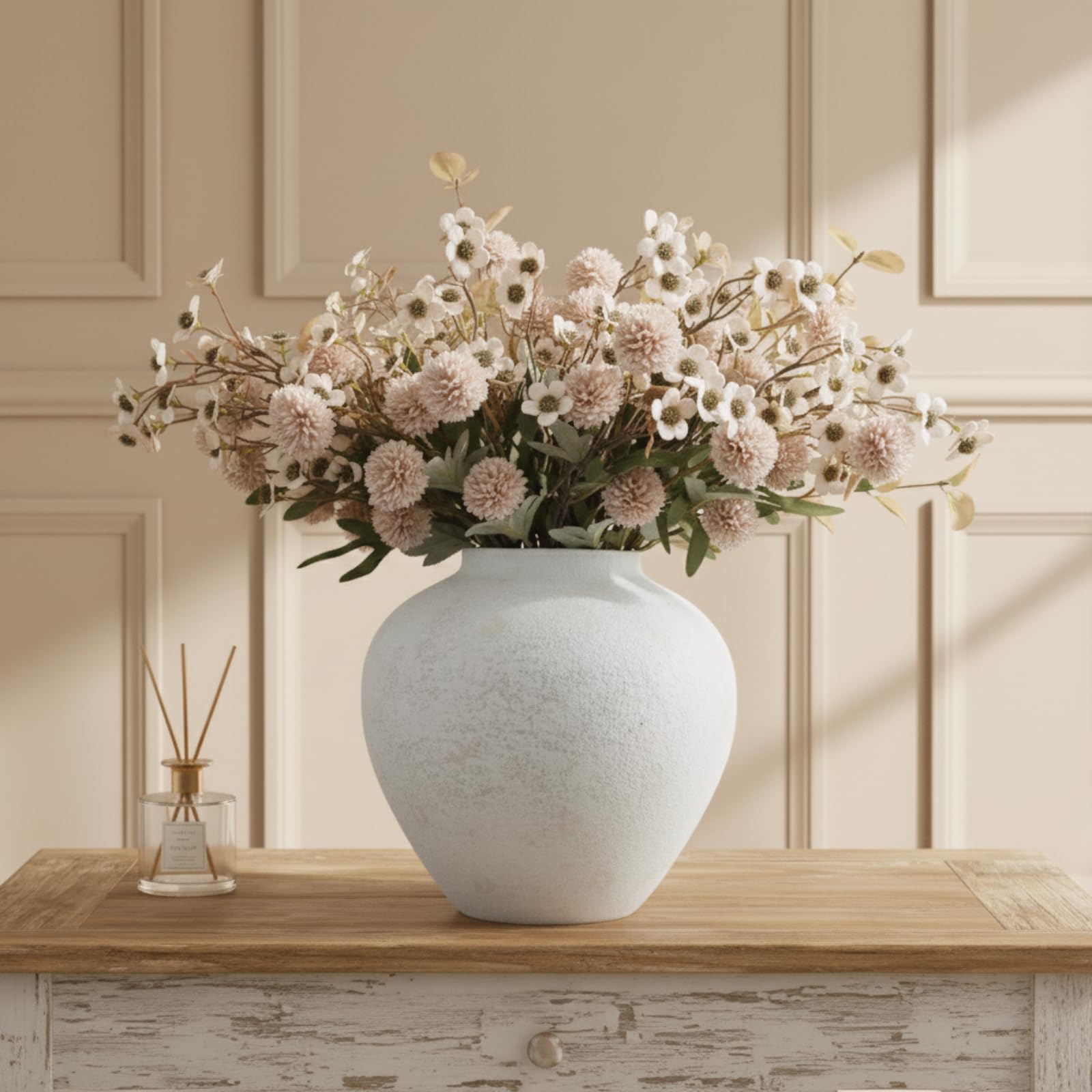RyddeligHome Arina Vase white round form for versatile spaces