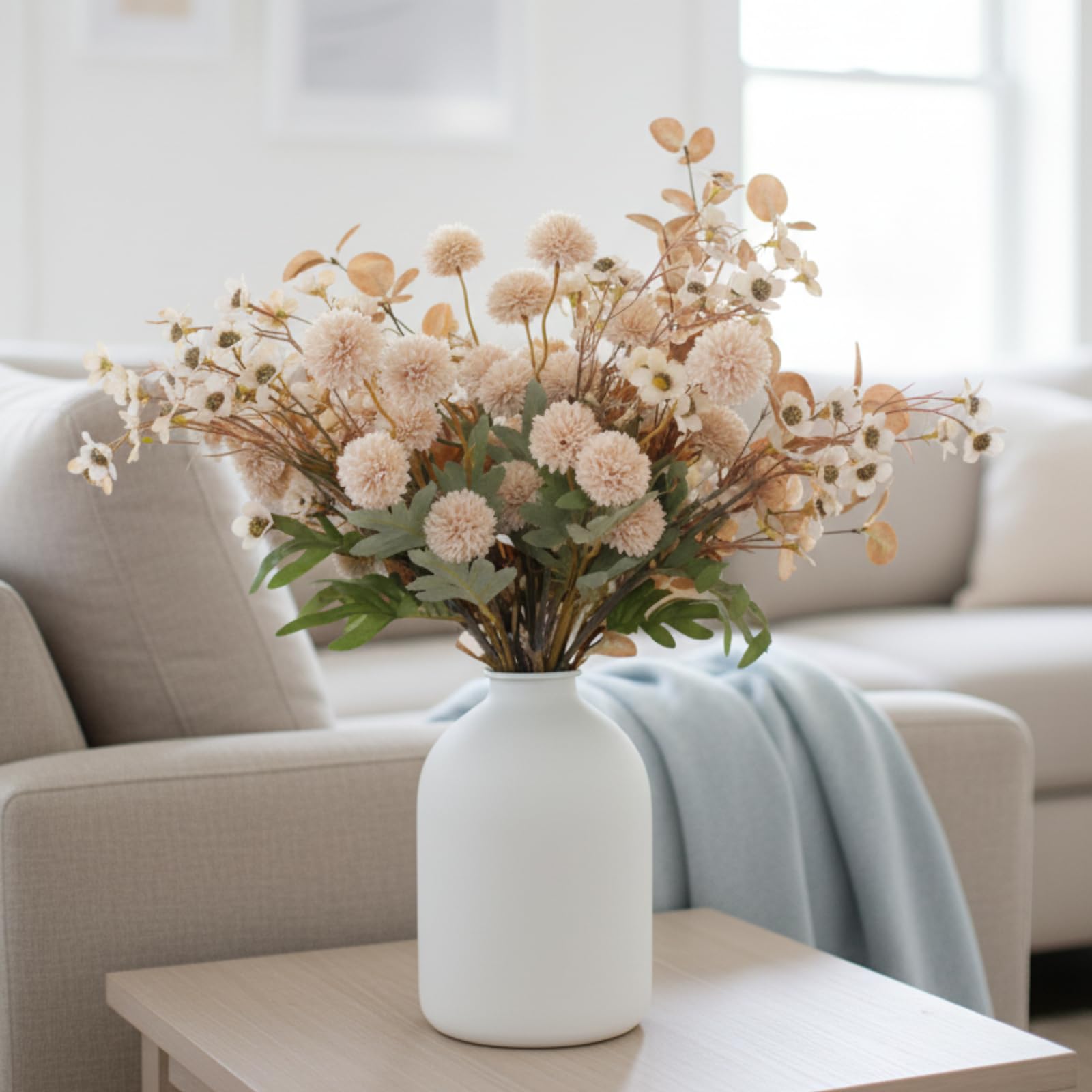 Arlo vase with long-stem flowers, demonstrating vertical emphasis for tall arrangements