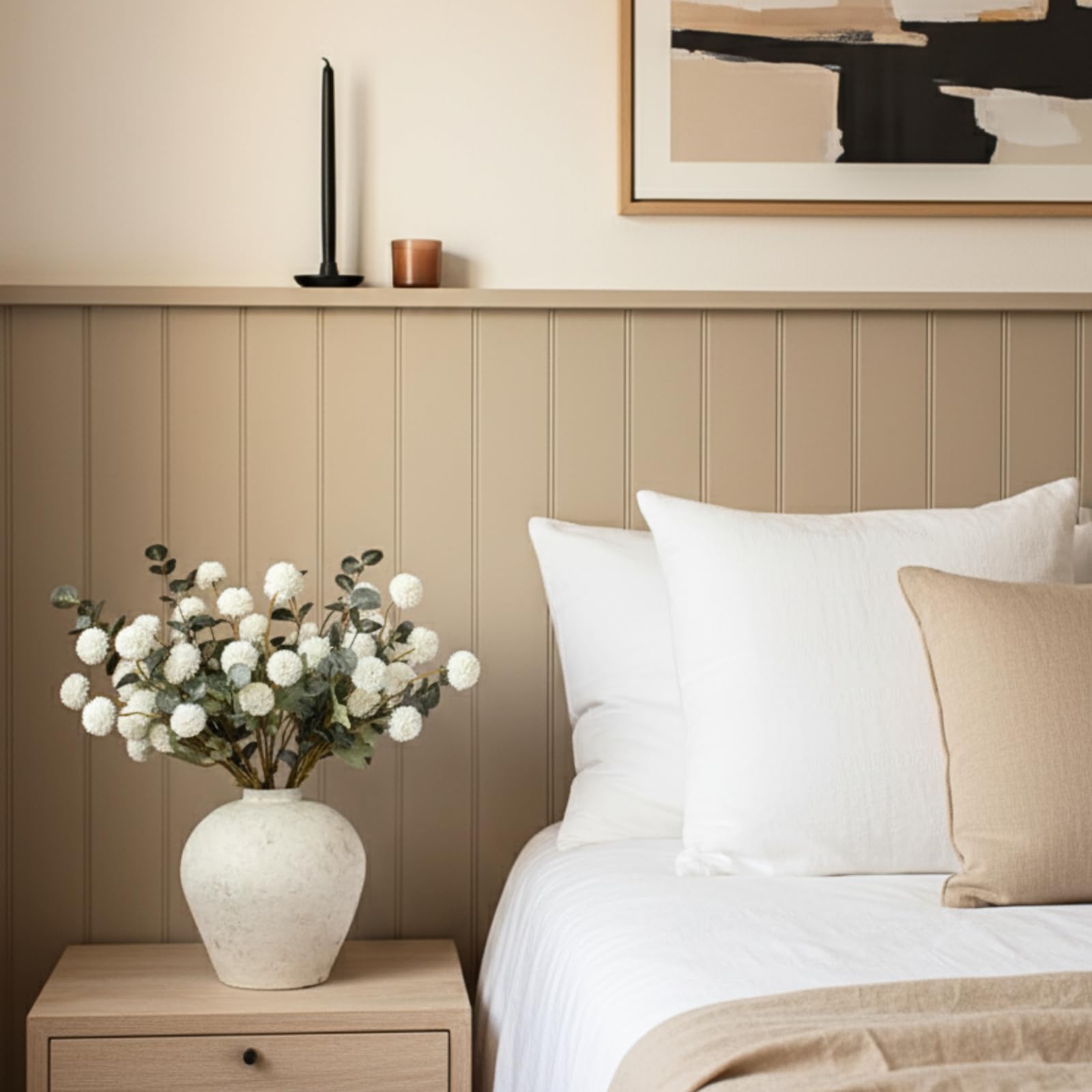 RyddeligHome eucalyptus branches provide greenery for tall vase displays