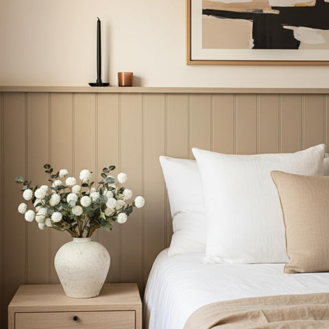 RyddeligHome eucalyptus branches provide greenery for tall vase displays