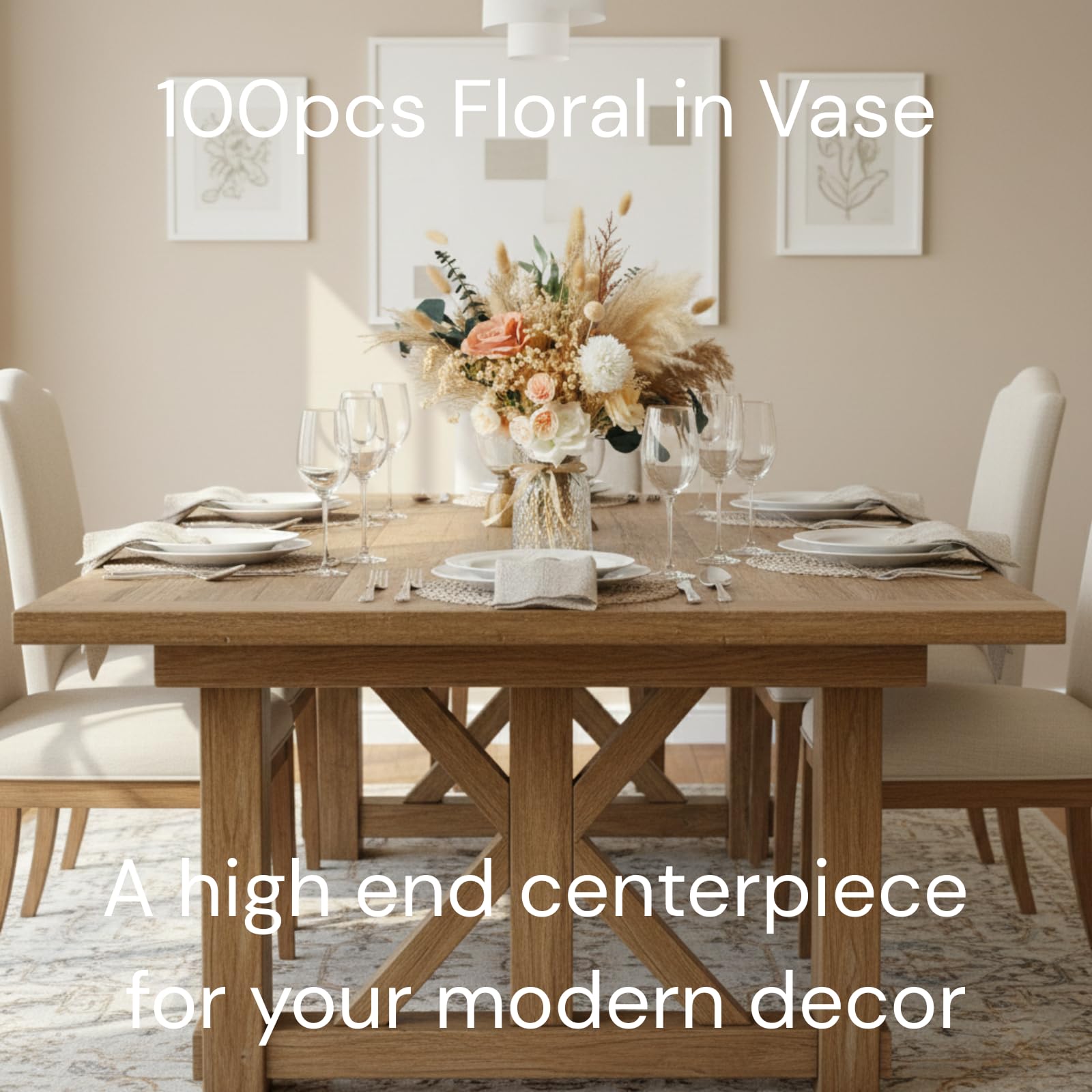 RyddeligHome eucalyptus branches introduce a natural touch to kitchen islands