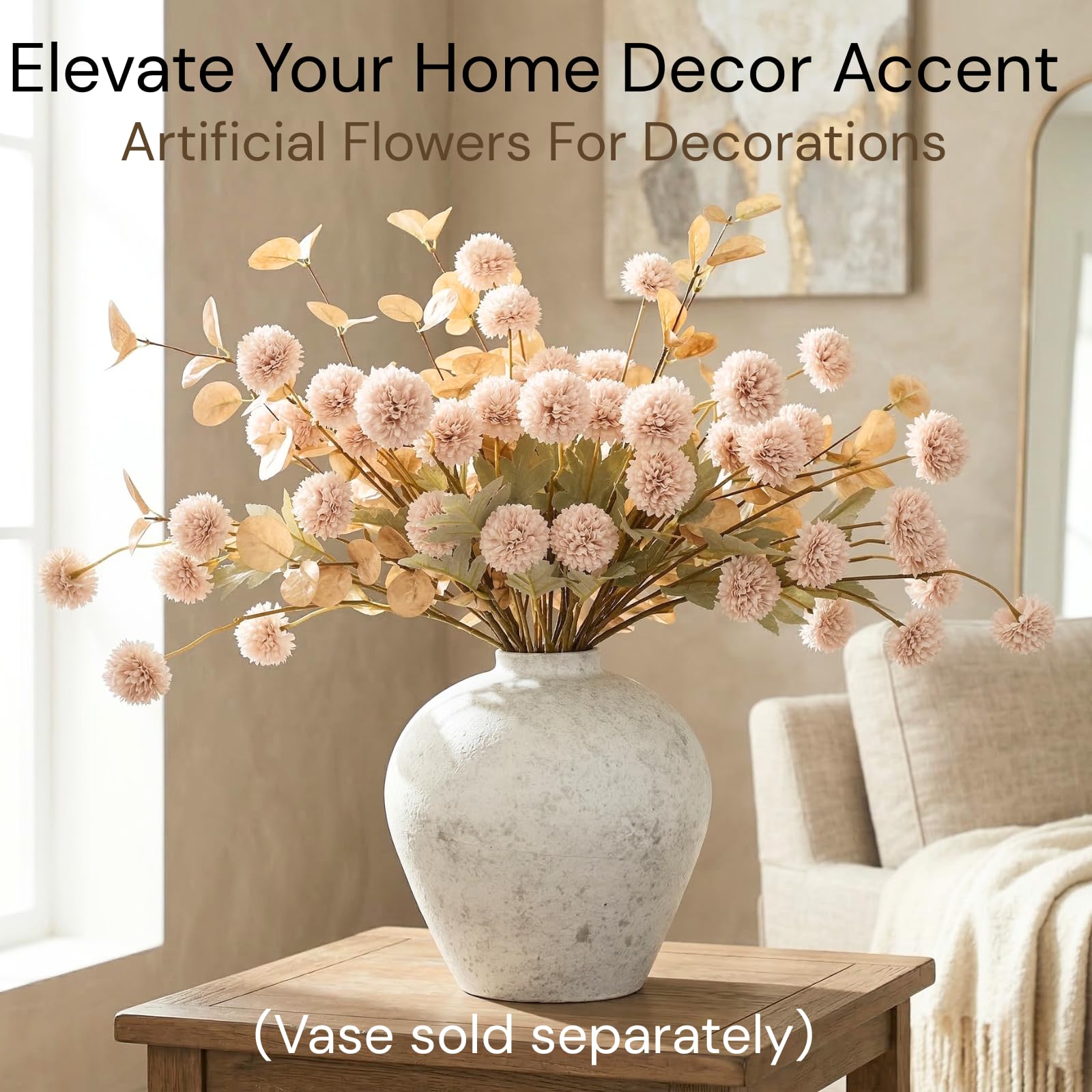 RyddeligHome eucalyptus stems 60 cm tall balance the arrangement in any vase