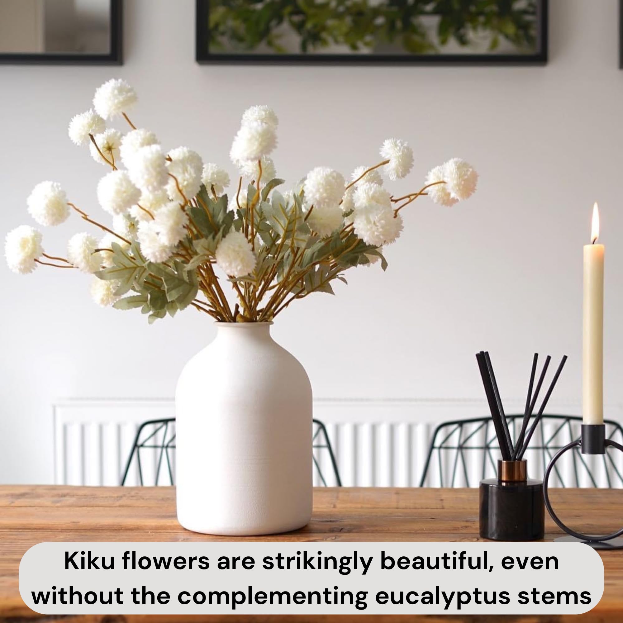 RyddeligHome versatile decor from farmhouse to modern interiors with white blooms