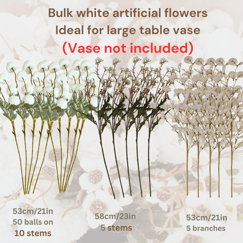 RyddeligHome long-stem faux flowers for bouquets.