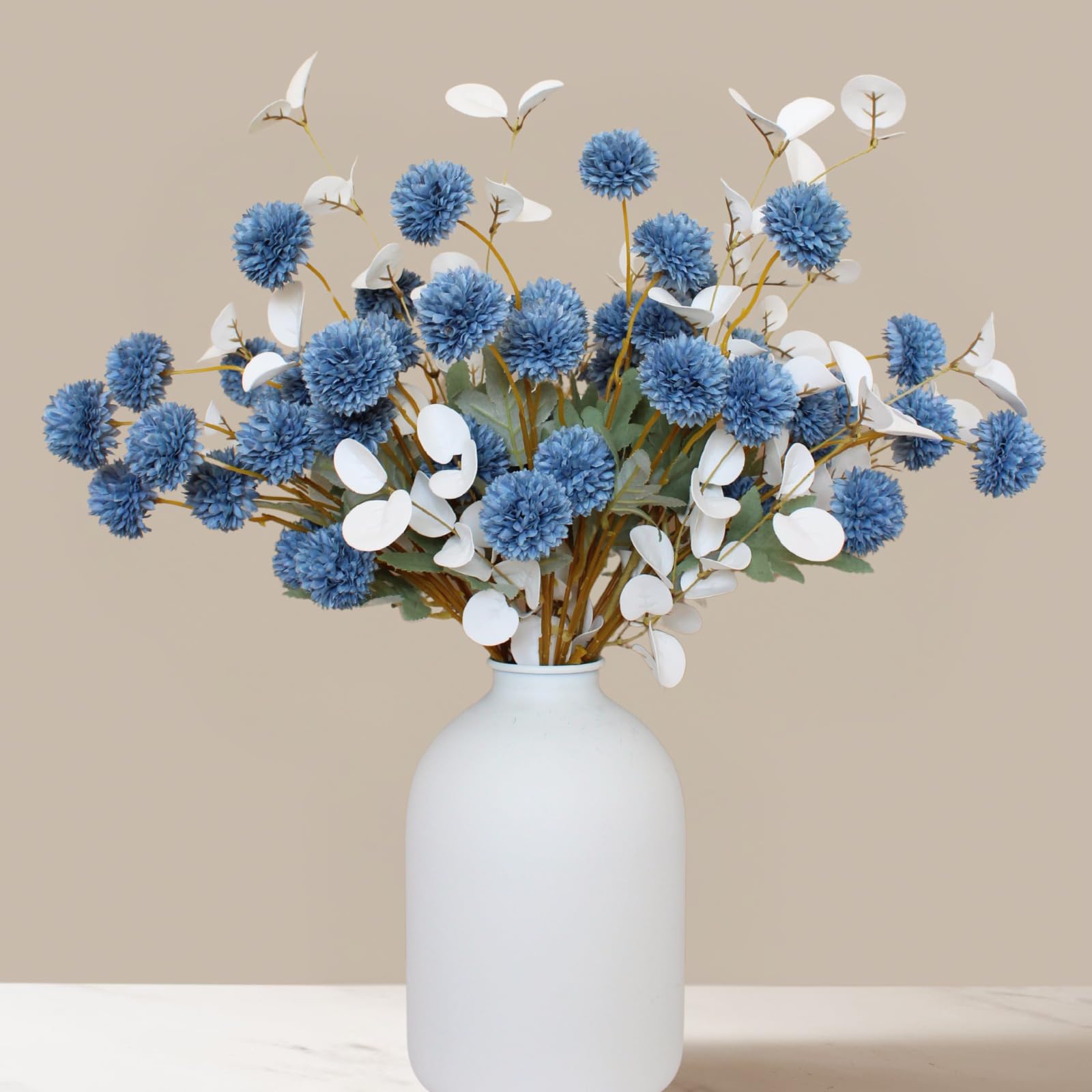 RyddeligHome blue-white floral decor for mantels, tables, and shelves.