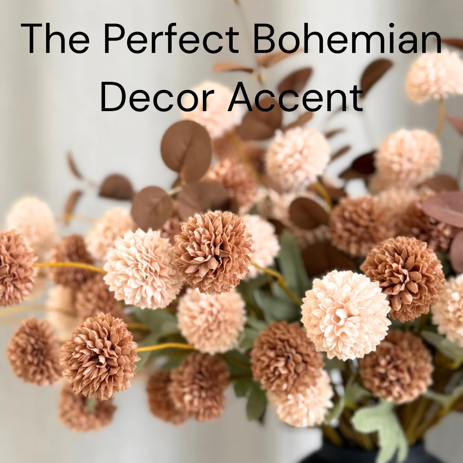 RyddeligHome silk mums real-touch close-up highlighting lifelike texture for year-round decor