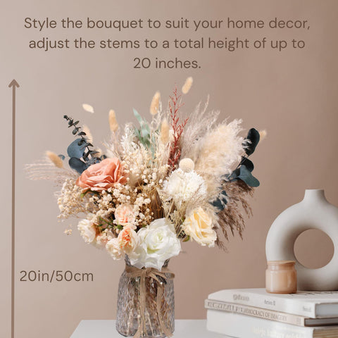 RyddeligHome warm neutral flowers deliver versatile farmhouse-boho vibes