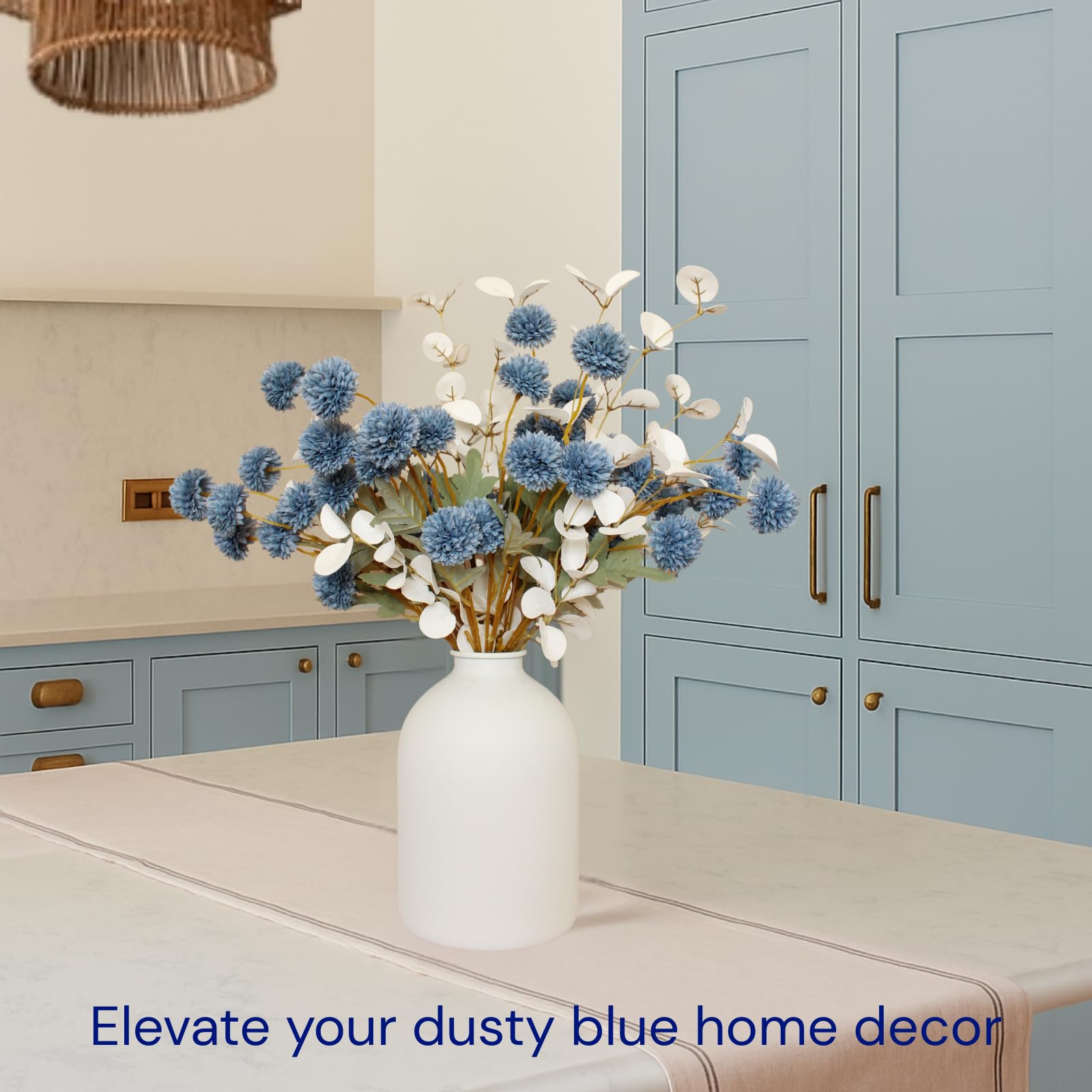 RyddeligHome white eucalyptus stems add natural texture to any room decor.