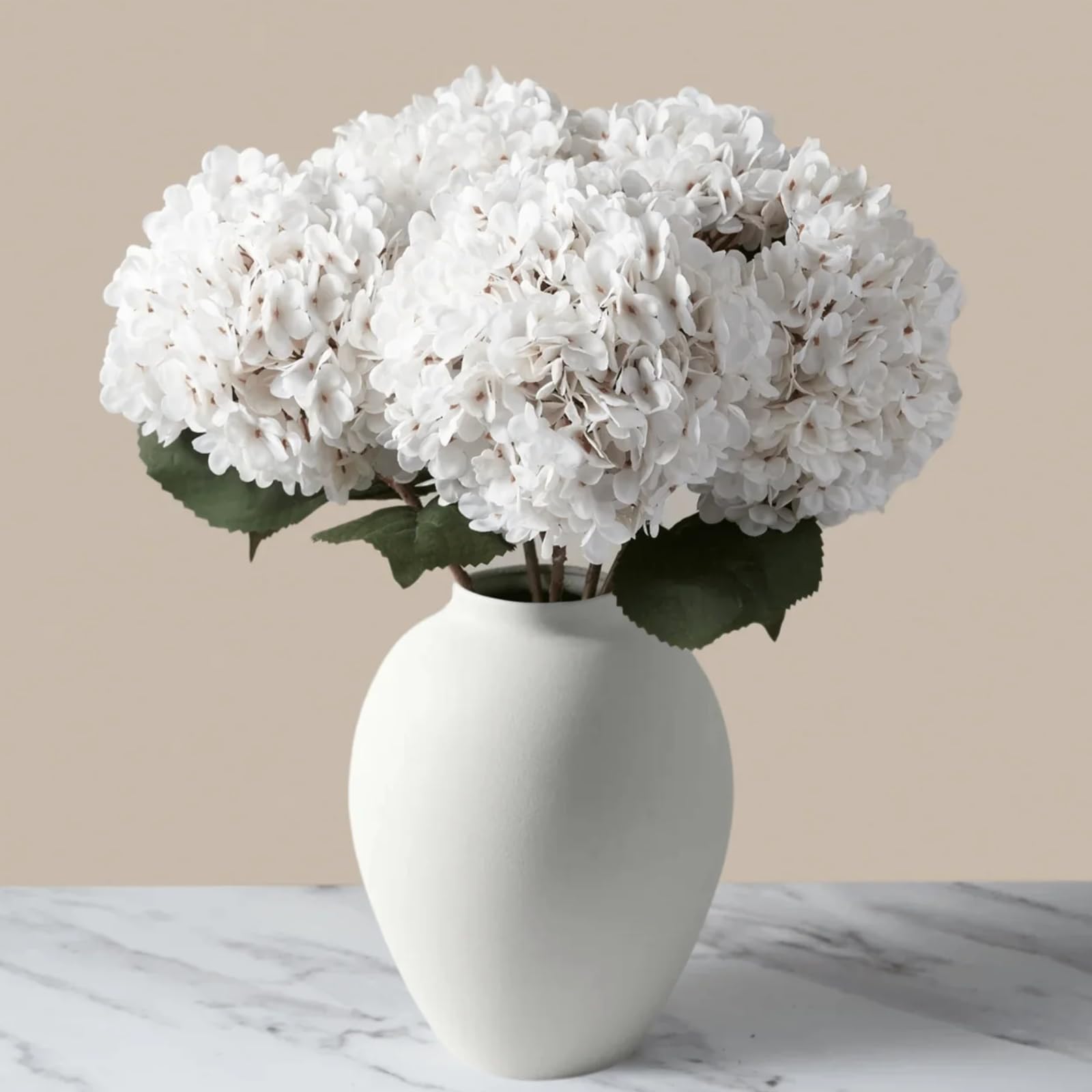 RyddeligHome white vase dining-centerpiece, enhances table styling with minimal maintenance.