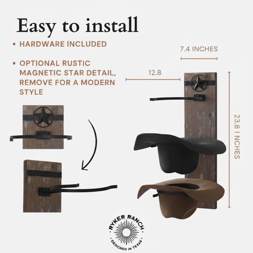 Ryker Ranch premium wood and metal construction complements Western decor.