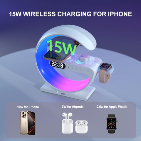 RYND 15W wireless charger delivers quick device charging.