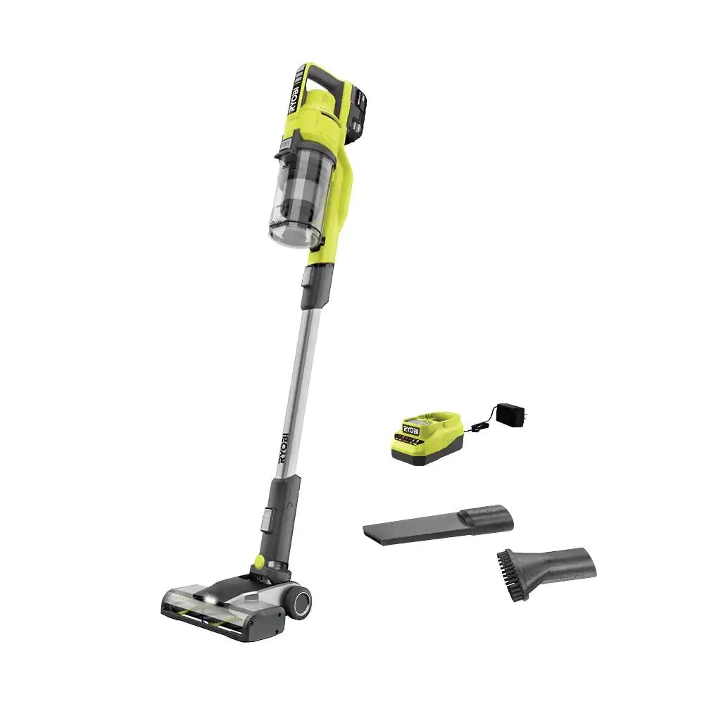RYOBI Pacroban ONE+ 18V in-use scene showing quick, versatile cleaning for daily messes