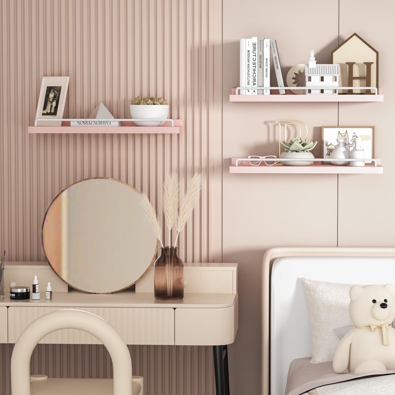 RYOFOBETTO kitchen wall shelves add compact storage and charm.