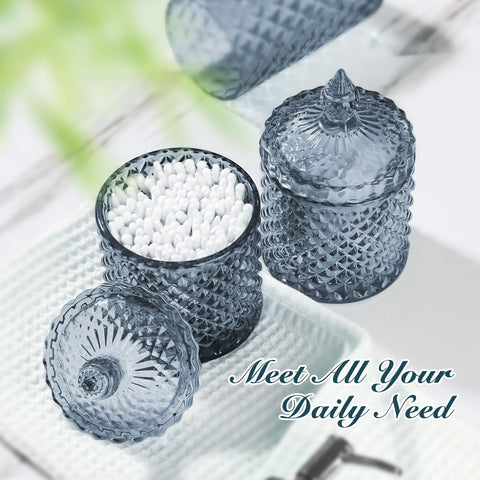 RYTOXILO blue qtip holder stores cotton swabs neatly