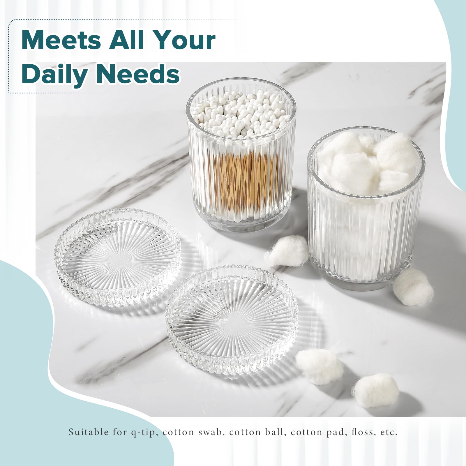 RYTOXILO cotton ball holder adds compact storage on the counter.
