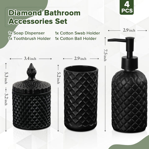 RYTOXILO diamond glass toothbrush holder keeps brushes organized