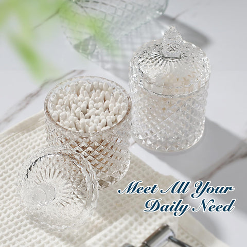 RYTOXILO diamond-qtip holder organizes qtips and cotton swabs with ease