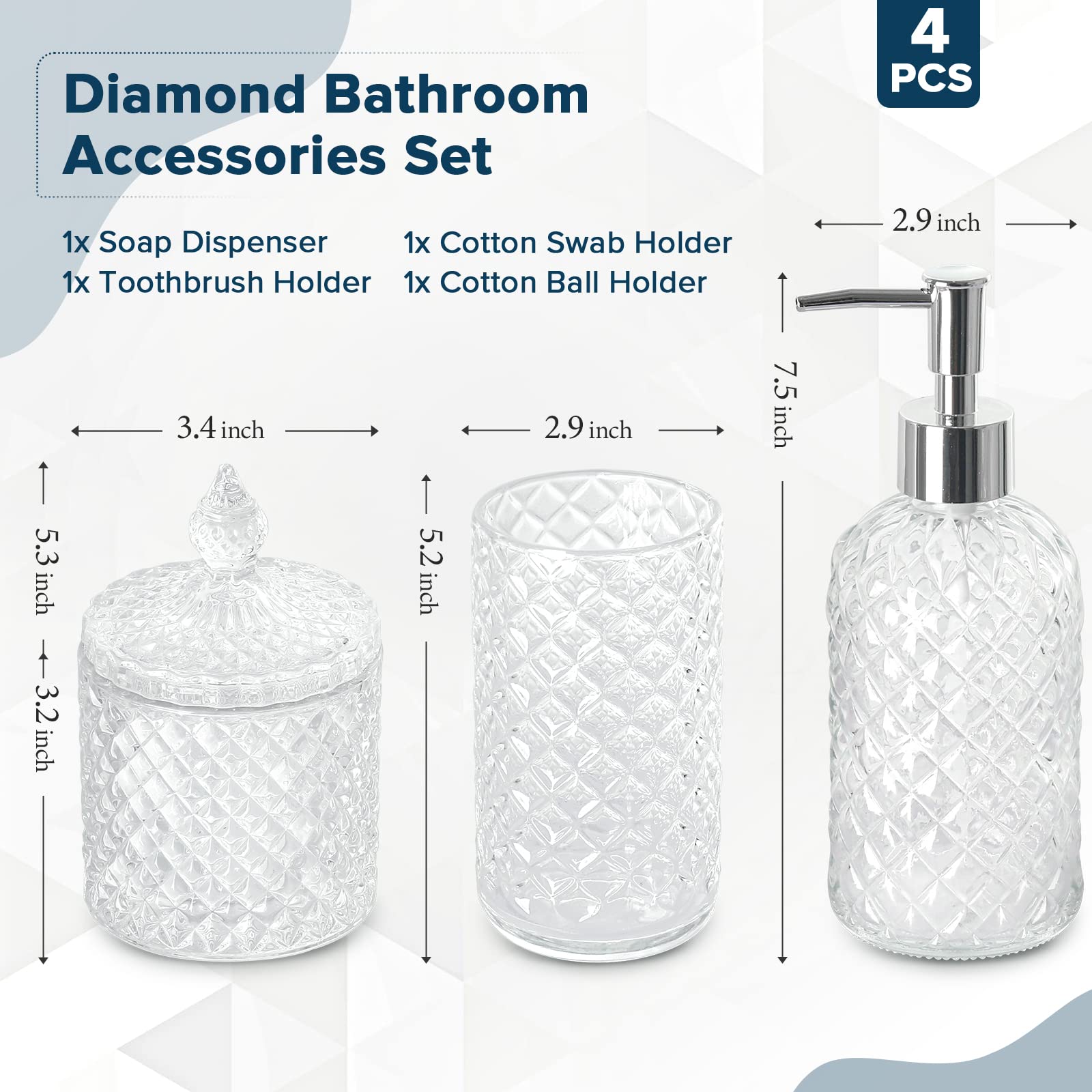 RYTOXILO diamond-pattern toothbrush holder keeps brushes tidy and accessible