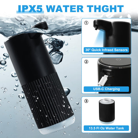 RYTOXILO matte black finish complements modern kitchen or bathroom decor.