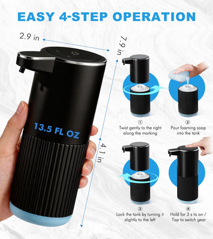 RYTOXILO sensor activation demonstration showing hands-free dispensing for mess-free use.