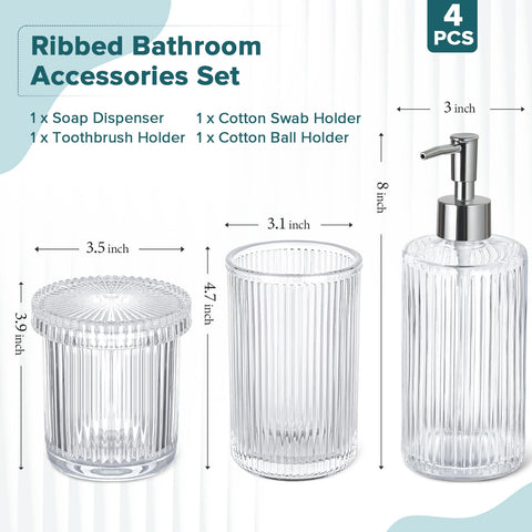 RYTOXILO toothbrush holder in clear glass for organized brushing.