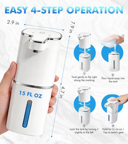 RYTOXILO wall-mount compatible dispenser shown in a clean sink area for easy access.