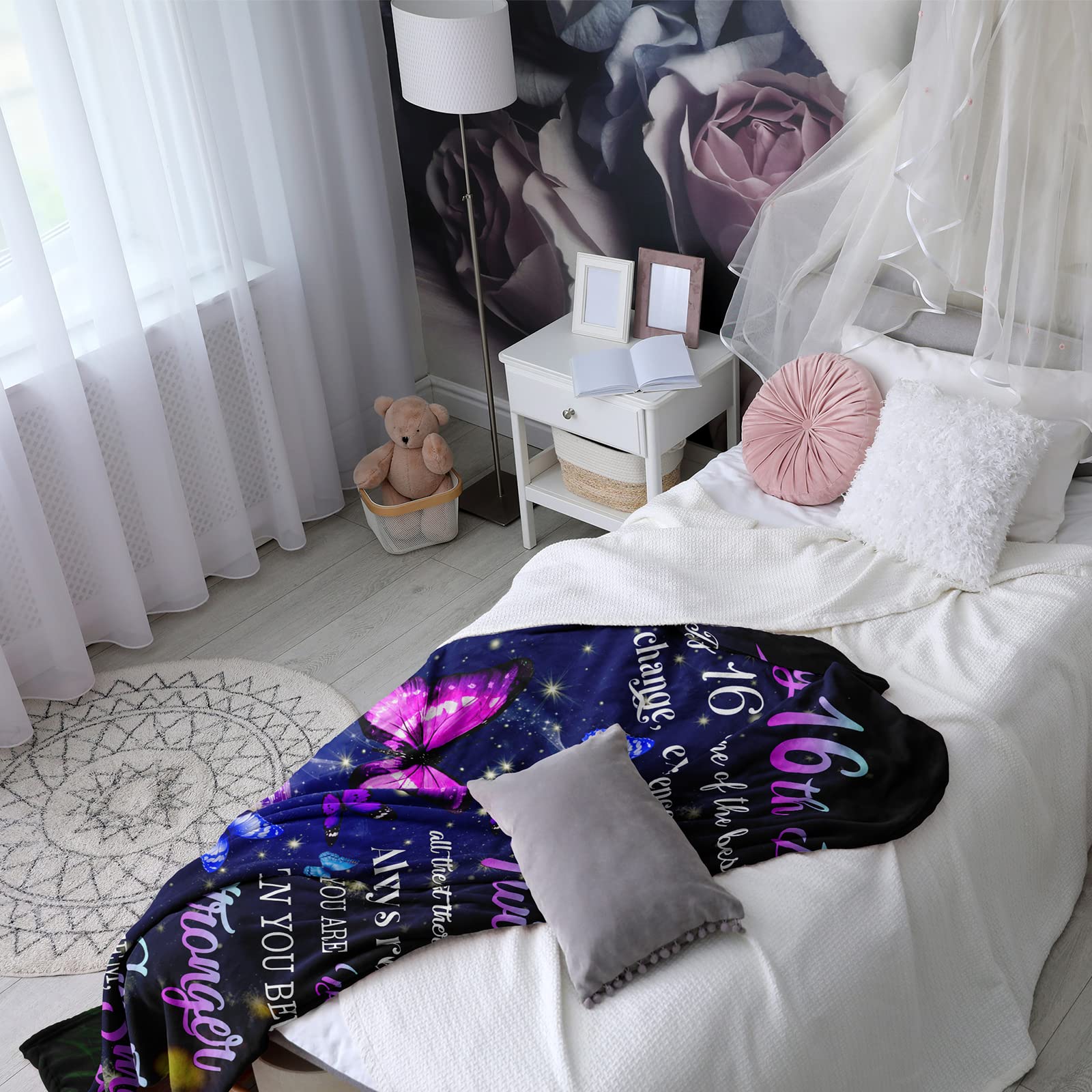Ryubein Sweet 16 blanket on couch offers relaxing comfort