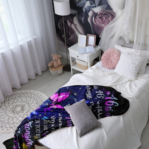 Ryubein Sweet 16 blanket on couch offers relaxing comfort