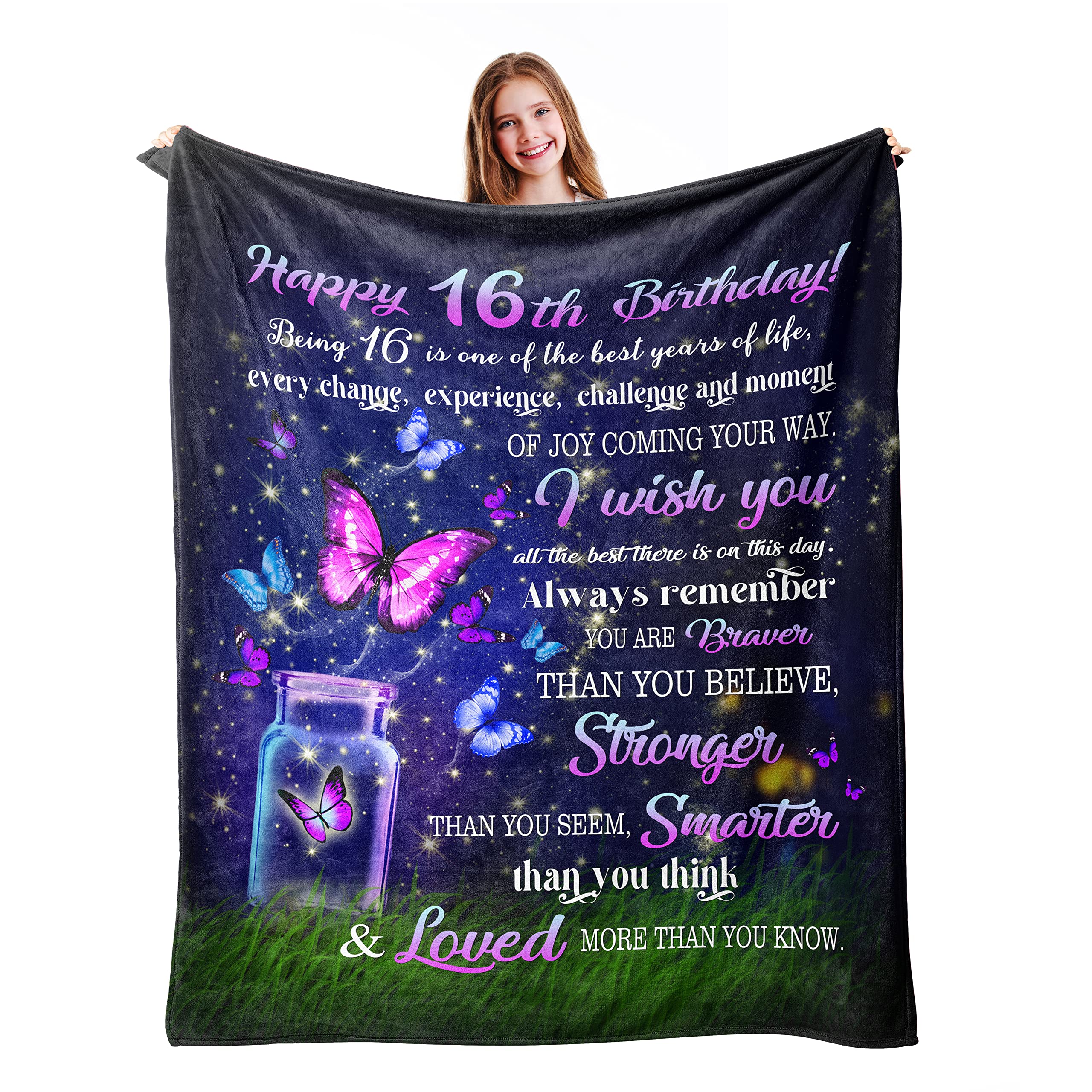 Ryubein Sweet 16 blanket design with decorative artwork for a sentimental birthday gift