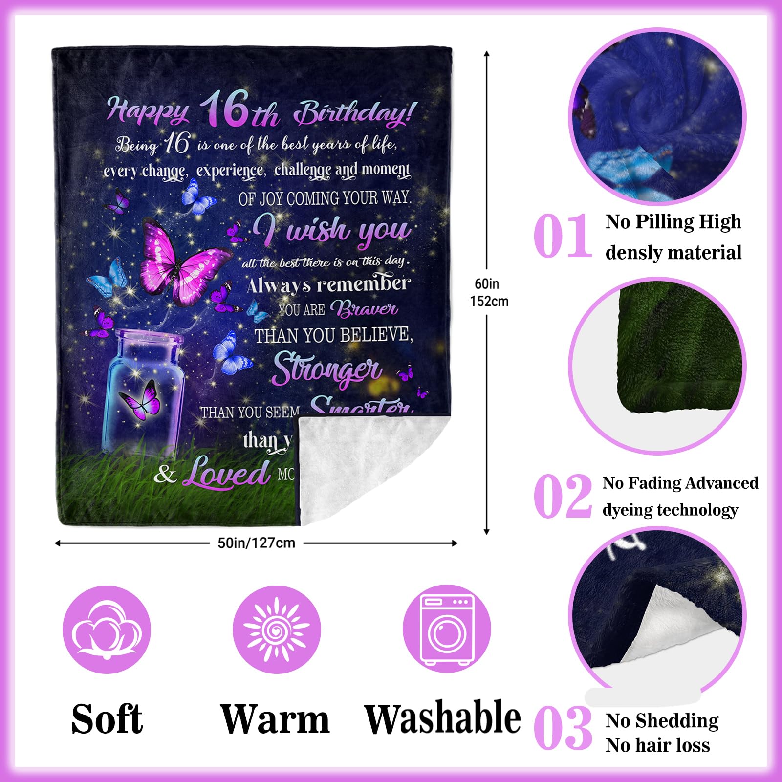 Ryubein Sweet 16 blanket portable for travel and car trips