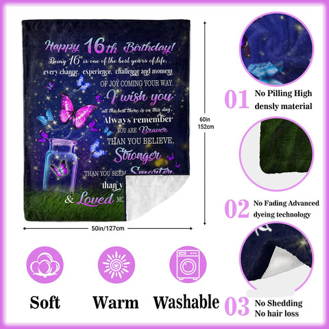 Ryubein Sweet 16 blanket portable for travel and car trips