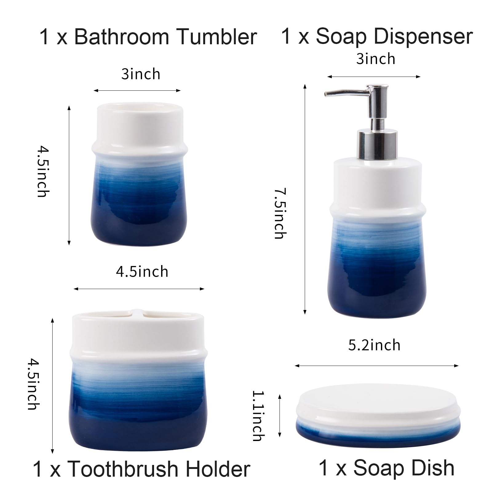 Elegant ceramic design with a non-slip glaze enhances grip and usability.