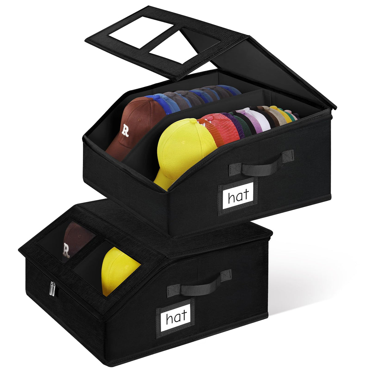 RZMAYIS hat storage 2-pack for baseball caps keeps caps neatly organized and accessible