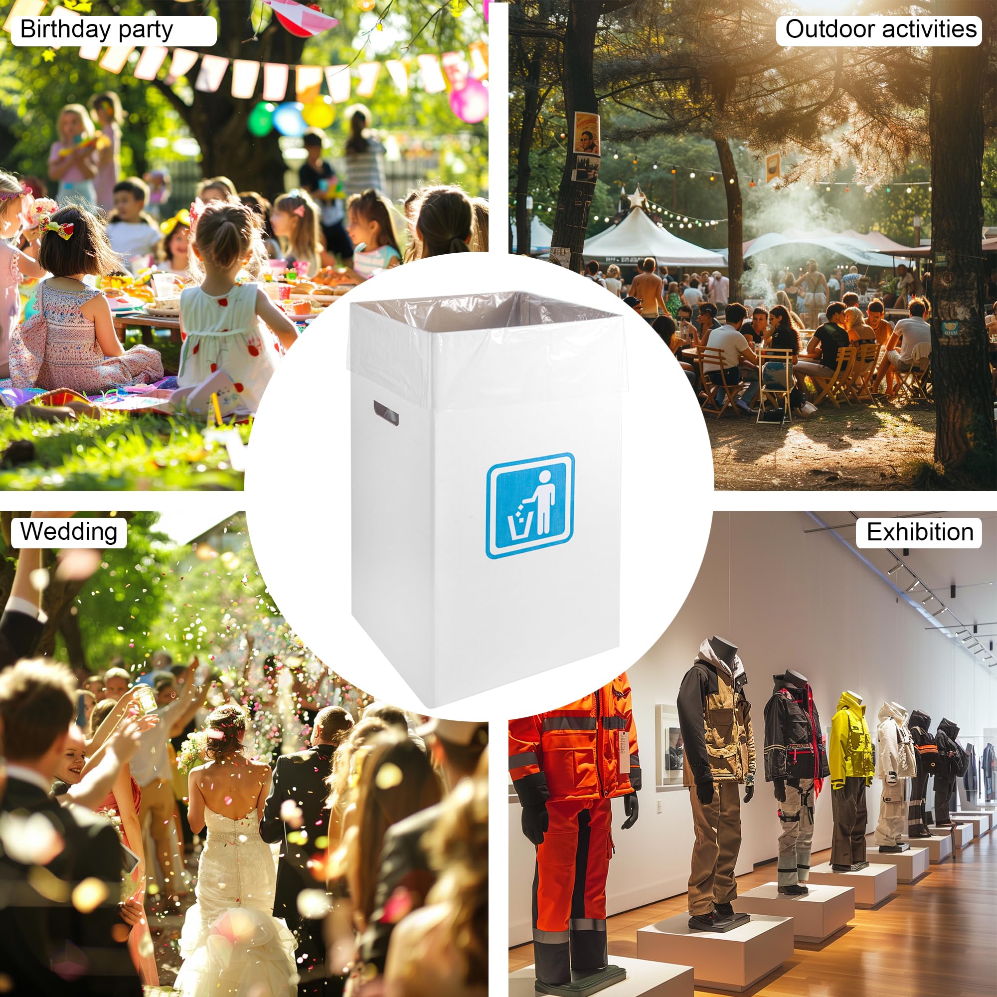 rzoixuur lightweight cardboard trash bin is easy to transport