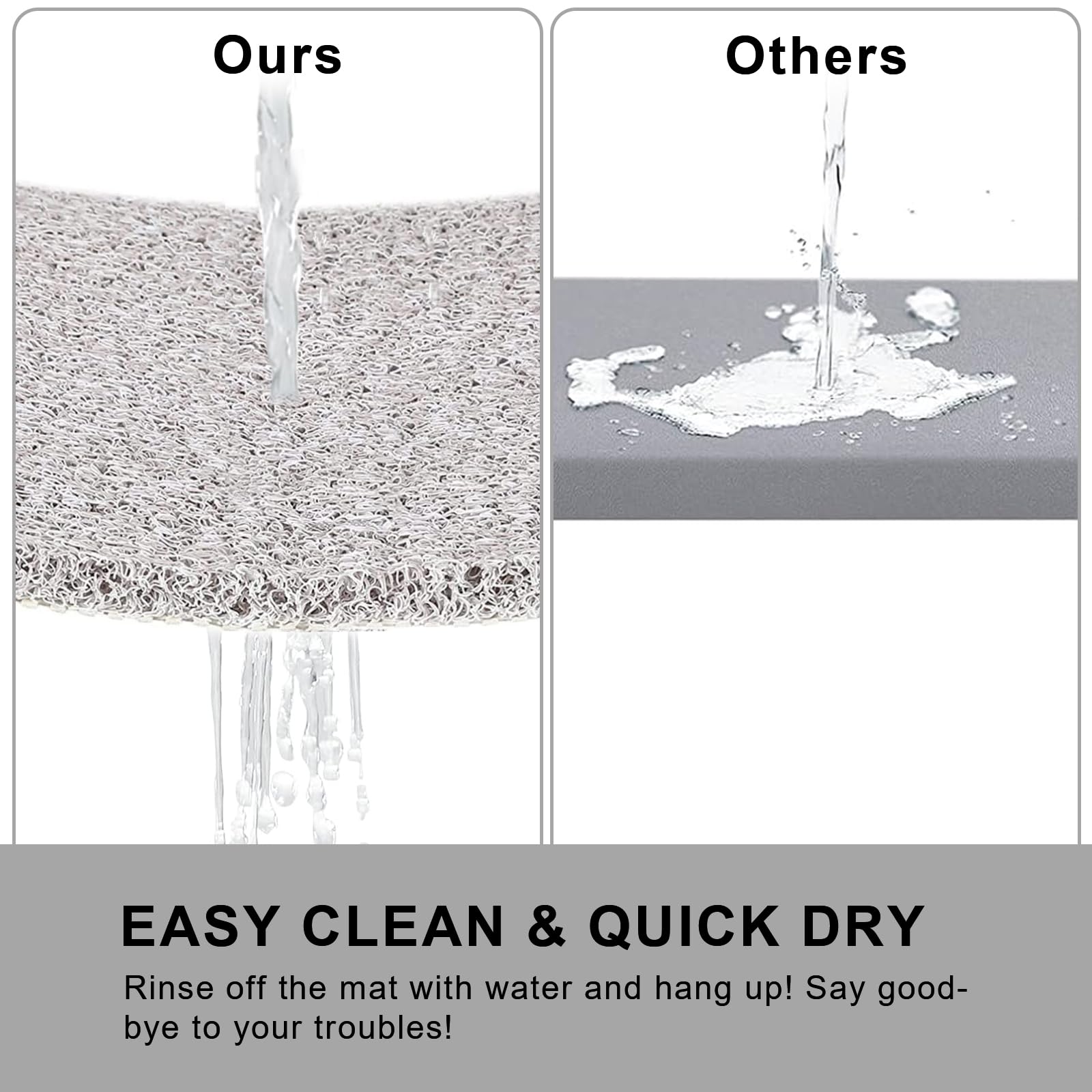 Rzoysia Nonslip Bathtub Mat cut-to-fit for custom bathrooms