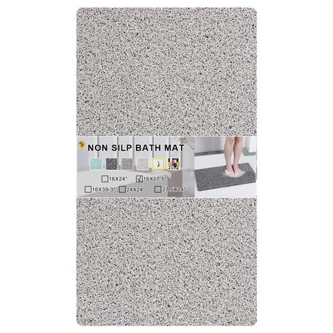 Rzoysia Nonslip Bathtub Mat loofah surface improves grip when wet