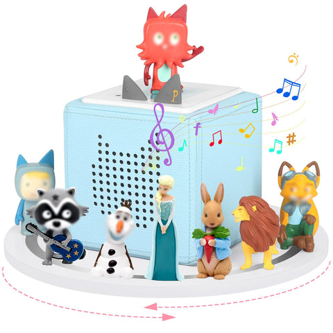 RZYLKA 360° turntable for Tonies Box white, clutter-free display