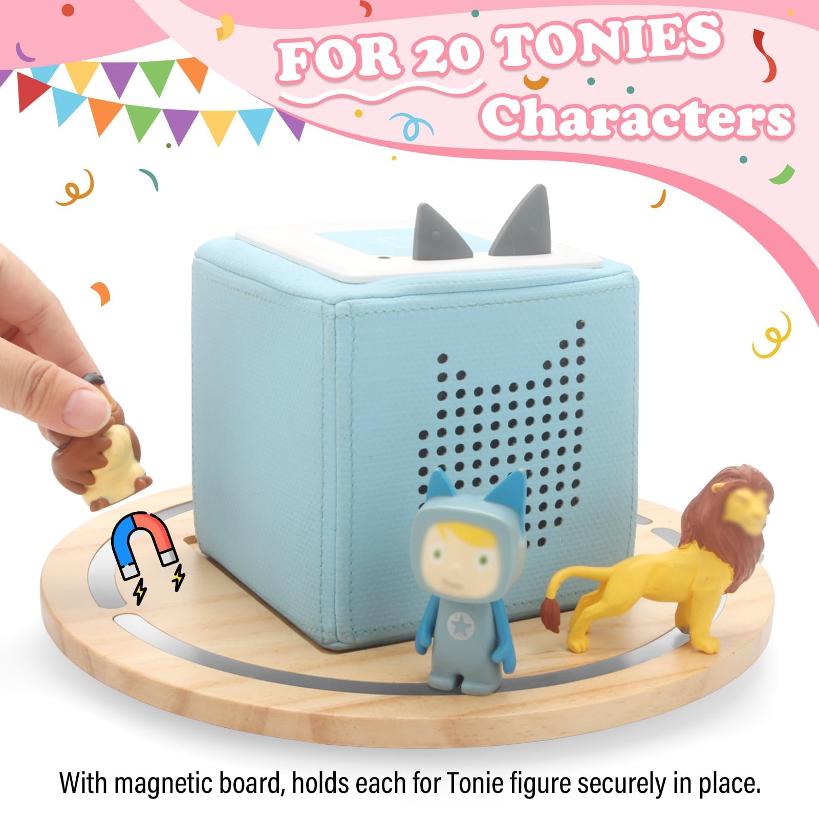 RZYLKA Tonies figures magnetic holding keeps characters firmly in place.