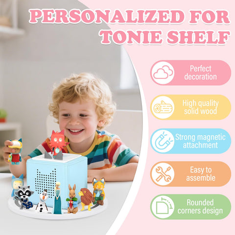 RZYLKA magnetic stand secures Toniebox and figures
