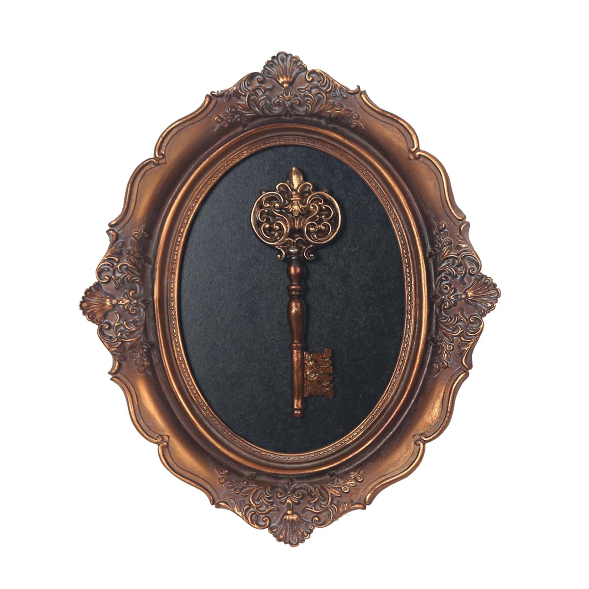 S-MANTIS vintage wall sculpture with antique gold key design enhances classic decor.