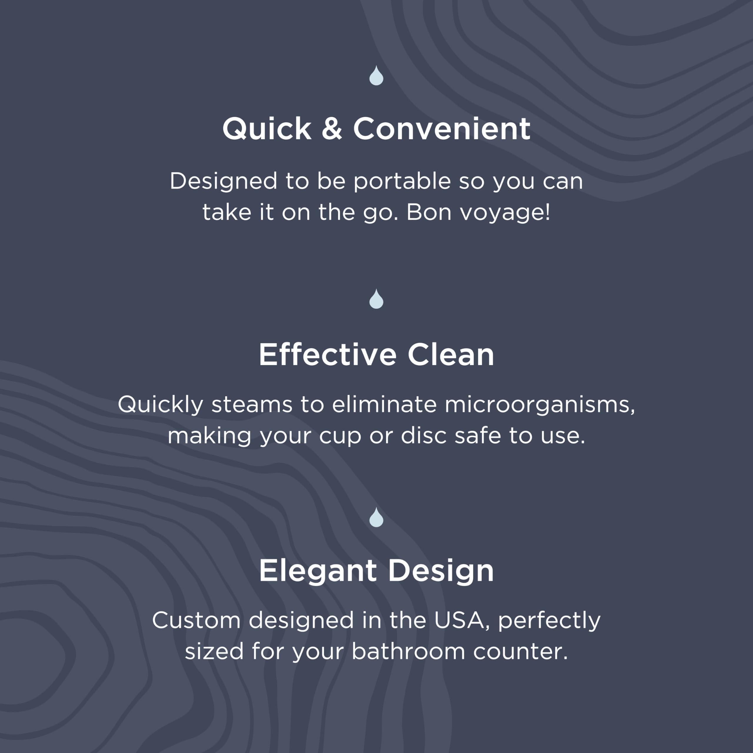 Saalt compact portable sanitizer fits on small countertops.