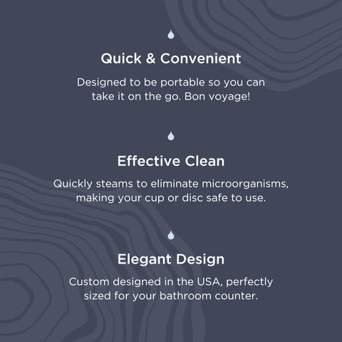 Saalt compact portable sanitizer fits on small countertops.